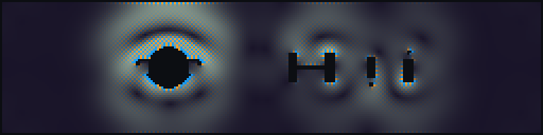 Full exported speed-vorticity rendering sequence from the OSNR multi-obstacle CFD cinema run. Dark regions are hard-clamped obstacle and wall coefficients; color encodes velocity magnitude modulated by signed vorticity. — panel 12: figures/frame_055.png